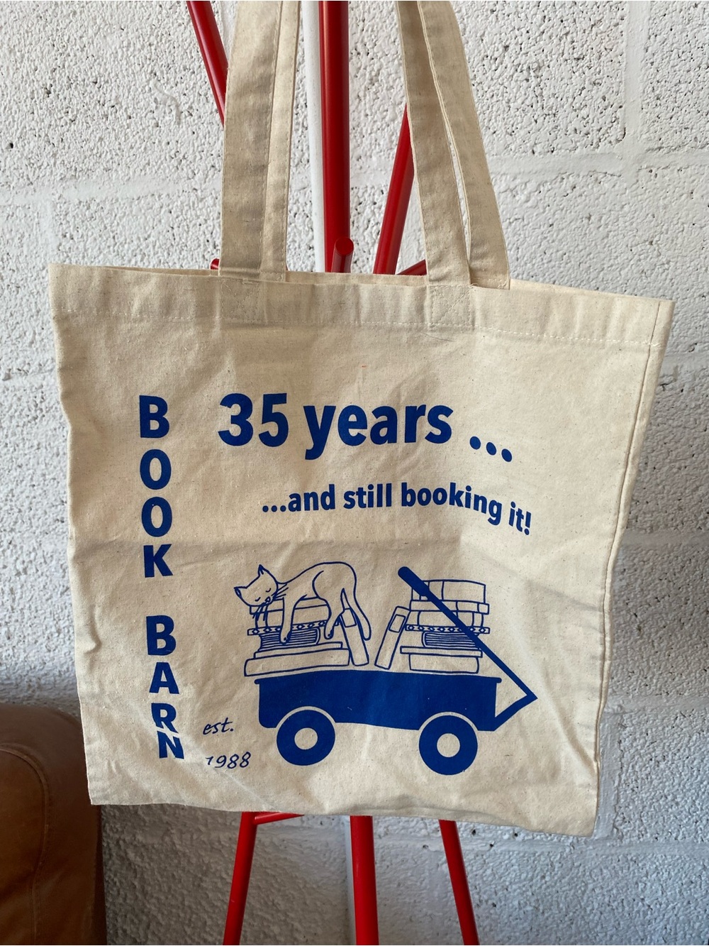 Book Barn Niantic, CT 35th Anniversary Cotton Tote Bag